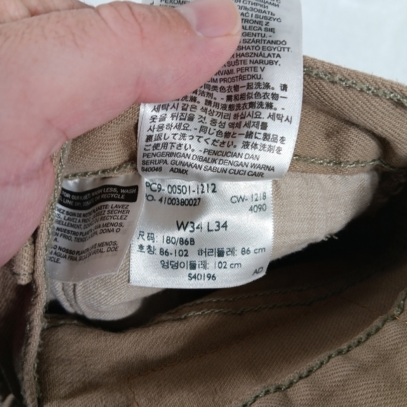 Levis 501 Jeans Mens 34x34 Tan Button Fly 100% Cotton Cowboy Western Grunge - Picture 2 of 12